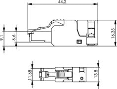 Telegärtner ungeschirmter feldkonfektionierbarer RJ45-Steckverbinder UFP8 T568B Cat.6A(IEC), AWG24/1-AWG23/1, AWG27/7-AWG23/7, Blisterverpackung (10 Stk.) Telegärtner ungeschirmter feldkonfektionierbarer RJ45-Steckverbinder UFP8 T568B Cat.6A(IEC), AWG24/1-AWG23/1, AWG27/7-AWG23/7, Blisterverpackung (10 Stk.)